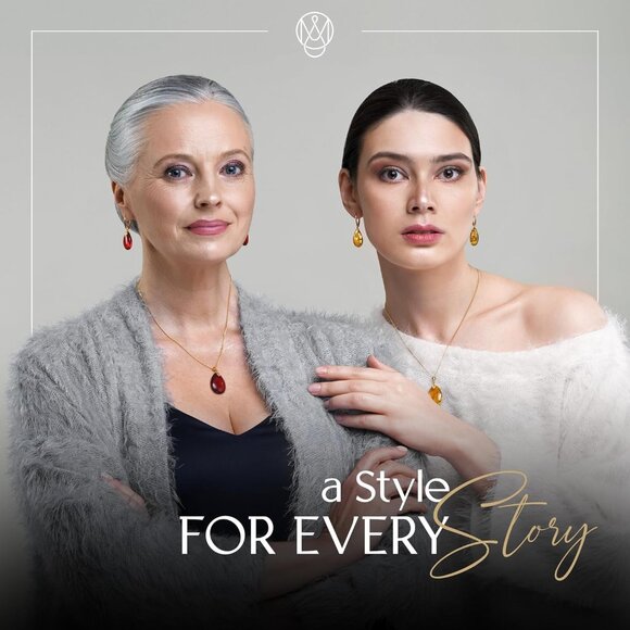 Red Earrings for Women - Gold Plated Silver Leaf Fitting and Closure, Lightweigh - Picture 7 of 10